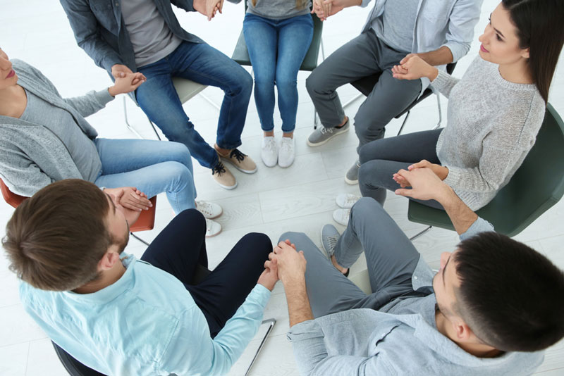 group therapy circle