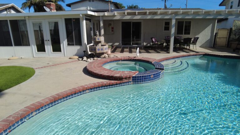 Outdoor pool at Newport Beach Recovery Center